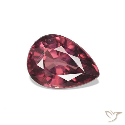 1.13 ct Red Rhodolite Garnet Stone, Natural Rhodolite Garnet in Pear Facet Shape for Sale