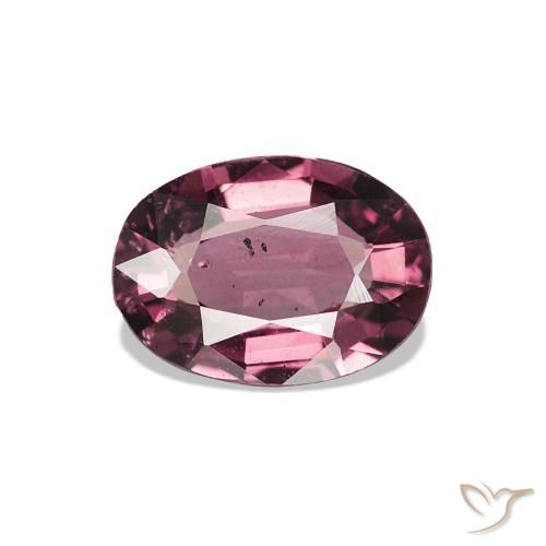 0.82 ct Purple Rhodolite Garnet Gemstone, Rhodolite Garnet Gem in Oval Facet Shape for Sale.