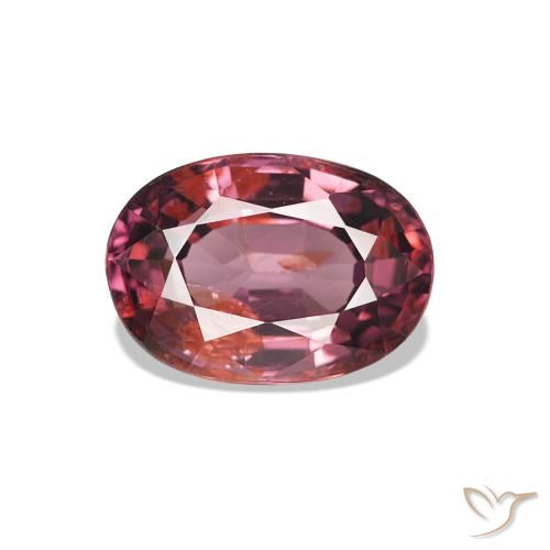 1.14 ct Red Rhodolite Garnet Gemstone, Rhodolite Garnet Gem in Oval Facet Shape for Sale.