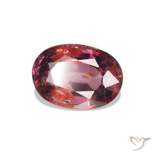 1.14 ct Red Rhodolite Garnet Stone, Natural Rhodolite Garnet in Oval Facet Shape for Sale