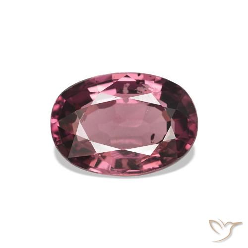 1.04 ct Purple Rhodolite Garnet Gemstone, Rhodolite Garnet Gem in Oval Facet Shape for Sale.