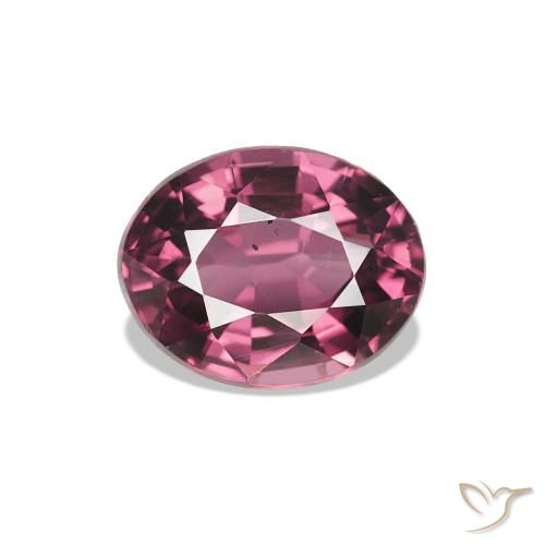 1.14 ct Purple Rhodolite Garnet Gemstone, Rhodolite Garnet Gem in Oval Facet Shape for Sale.