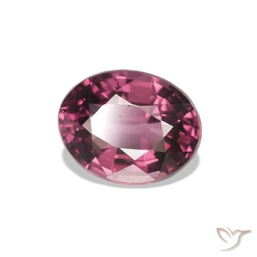 1.14 ct Purple Rhodolite Garnet Stone, Natural Rhodolite Garnet in Oval Facet Shape for Sale