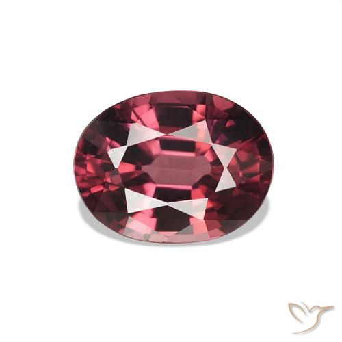 1.15 ct Red Rhodolite Garnet Gemstone, Rhodolite Garnet Gem in Oval Facet Shape for Sale.