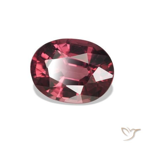 1.15 ct Red Rhodolite Garnet Stone, Natural Rhodolite Garnet in Oval Facet Shape for Sale