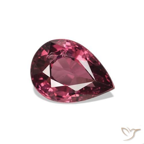 0.99 ct Purple Rhodolite Garnet Stone, Natural Rhodolite Garnet in Pear Facet Shape for Sale