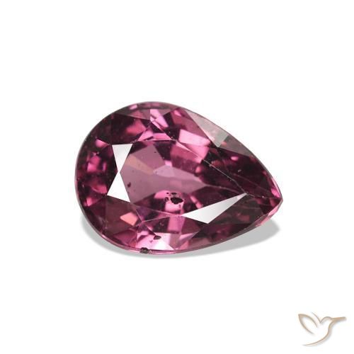 1.03 ct Purple Rhodolite Garnet Stone, Natural Rhodolite Garnet in Pear Facet Shape for Sale