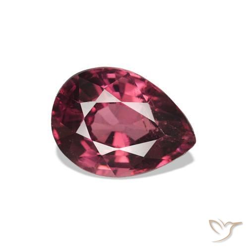 1.03 ct Red Rhodolite Garnet Stone, Natural Rhodolite Garnet in Pear Facet Shape for Sale