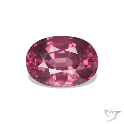 1.06 ct Purple Rhodolite Garnet Gemstone, Rhodolite Garnet Gem in Oval Facet Shape for Sale.