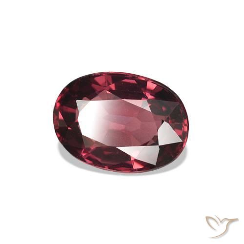 1.17 ct Red Rhodolite Garnet Stone, Natural Rhodolite Garnet in Oval Facet Shape for Sale