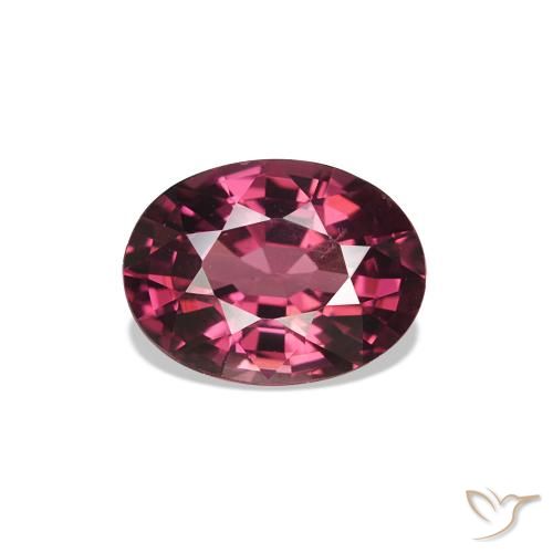 1.05 ct Red Rhodolite Garnet Gemstone, Rhodolite Garnet Gem in Oval Facet Shape for Sale.