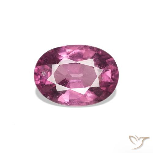 1.01 ct Purple Rhodolite Garnet Gemstone, Rhodolite Garnet Gem in Oval Facet Shape for Sale.