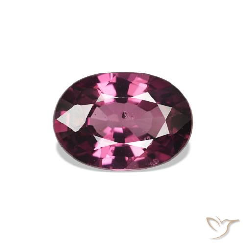 0.96 ct Purple Rhodolite Garnet Gemstone, Rhodolite Garnet Gem in Oval Facet Shape for Sale.