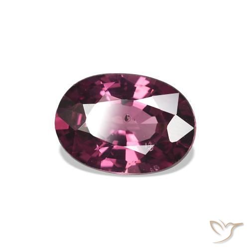 0.96 ct Purple Rhodolite Garnet Stone, Natural Rhodolite Garnet in Oval Facet Shape for Sale