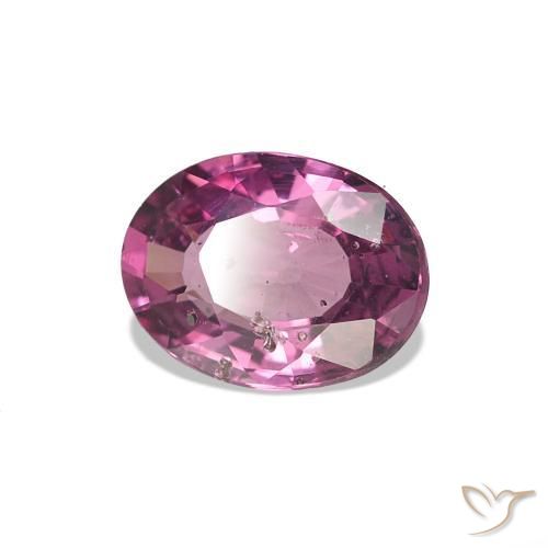0.79 ct Purple Rhodolite Garnet Stone, Natural Rhodolite Garnet in Oval Facet Shape for Sale