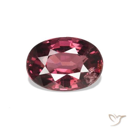 1.10 ct Red Rhodolite Garnet Gemstone, Rhodolite Garnet Gem in Oval Facet Shape for Sale.