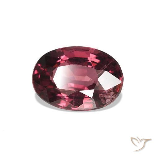 1.10 ct Red Rhodolite Garnet Stone, Natural Rhodolite Garnet in Oval Facet Shape for Sale
