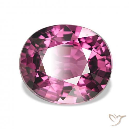 4.21 ct Purple Rhodolite Garnet Stone, Natural Rhodolite Garnet in Oval Facet Shape for Sale