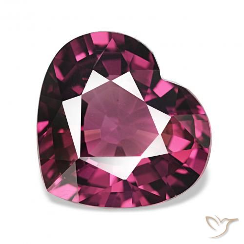 3.95ct Deep Purple Rhodolite Garnet, Heart, VVS