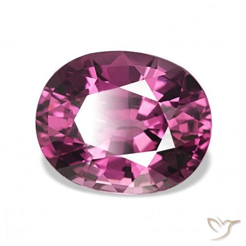 4.24 ct Purple Rhodolite Garnet Stone, Natural Rhodolite Garnet in Oval Facet Shape for Sale
