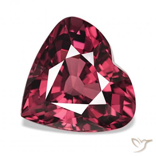 4.75ct Medium Dark-Red Rhodolite Garnet, Heart, VVS