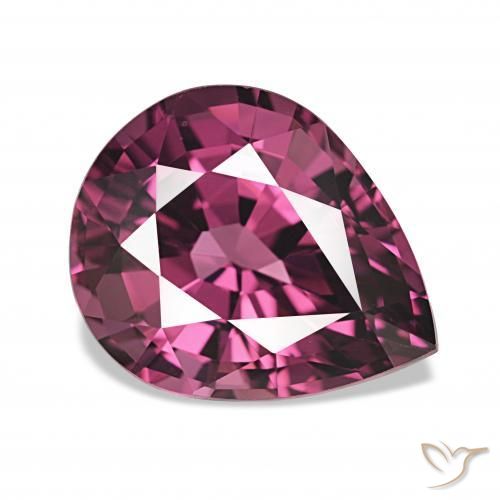 4.58 ct Purple Rhodolite Garnet Stone, Natural Rhodolite Garnet in Pear Facet Shape for Sale