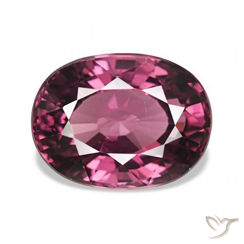 4.17ct Reddish Purple Rhodolite Garnet, Oval, VVS