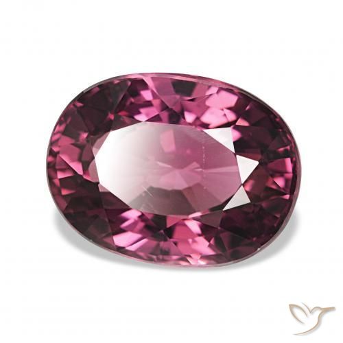 4.17 ct Purple Rhodolite Garnet Stone, Natural Rhodolite Garnet in Oval Facet Shape for Sale