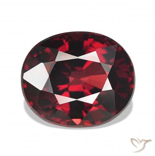 4.14ct Dark Red Rhodolite Garnet, Oval, VVS