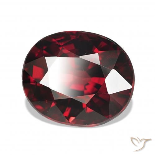4.14 ct Red Rhodolite Garnet Stone, Natural Rhodolite Garnet in Oval Facet Shape for Sale