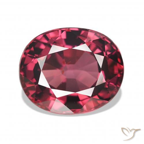 4.23 ct Red Rhodolite Garnet Gemstone, Rhodolite Garnet Gem in Oval Facet Shape for Sale.