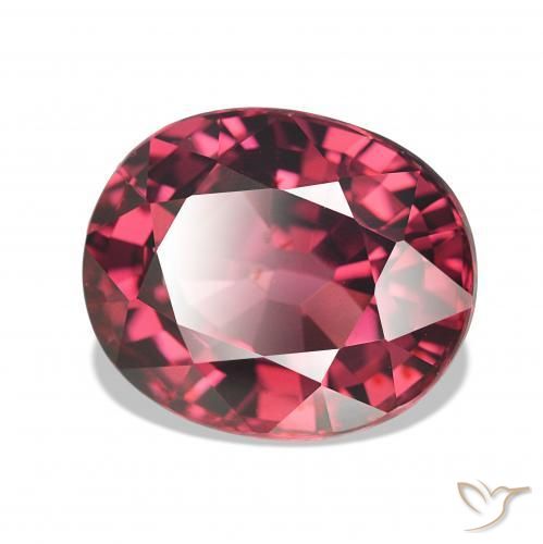 4.23 ct Red Rhodolite Garnet Stone, Natural Rhodolite Garnet in Oval Facet Shape for Sale