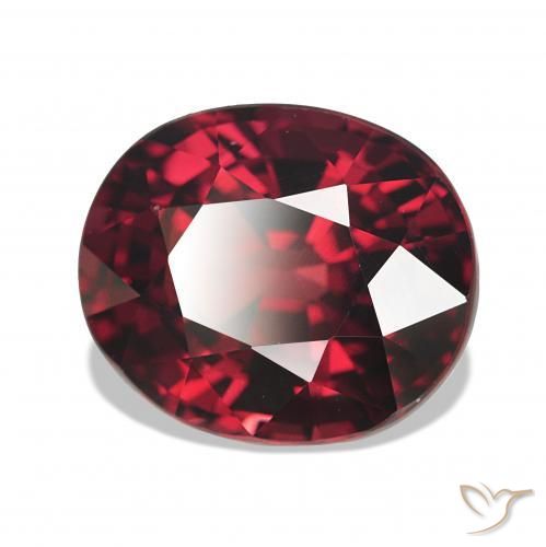 4.15 ct Red Rhodolite Garnet Stone, Natural Rhodolite Garnet in Oval Facet Shape for Sale