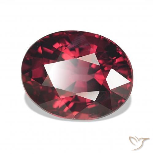 4.30 ct Red Rhodolite Garnet Stone, Natural Rhodolite Garnet in Oval Facet Shape for Sale