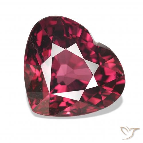 4.31ct Raspberry Red Rhodolite Garnet, Heart, VS