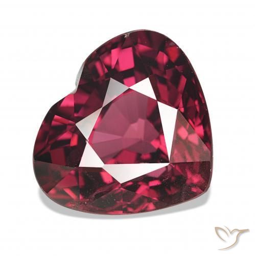 4.31 ct Red Rhodolite Garnet Stone, Natural Rhodolite Garnet in Heart Facet Shape for Sale