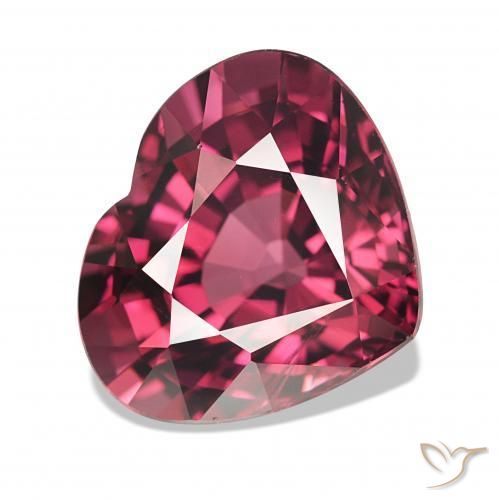 4.17 ct Red Rhodolite Garnet Stone, Natural Rhodolite Garnet in Heart Facet Shape for Sale