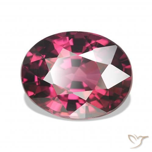 4.26 ct Red Rhodolite Garnet Stone, Natural Rhodolite Garnet in Oval Facet Shape for Sale