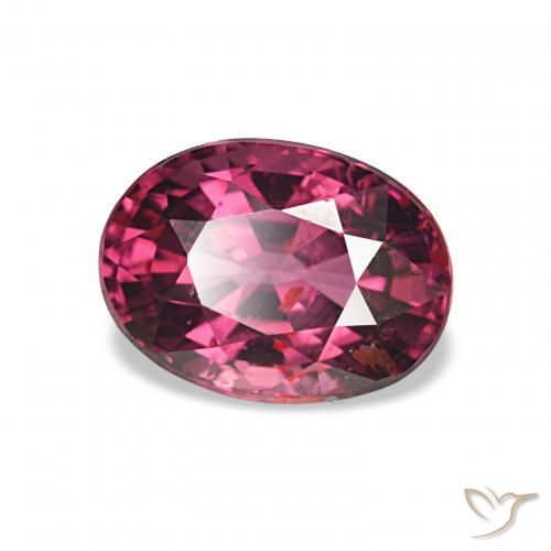 1.26 ct Purple Rhodolite Garnet Stone, Natural Rhodolite Garnet in Oval Facet Shape for Sale