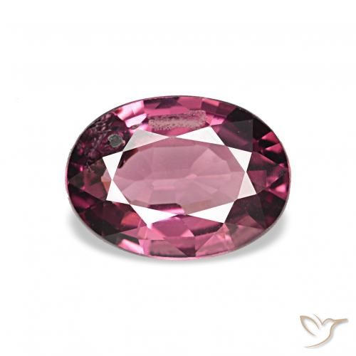 0.79 ct Purple Rhodolite Garnet Gemstone, Rhodolite Garnet Gem in Oval Facet Shape for Sale.
