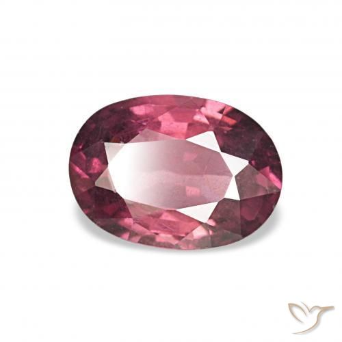 0.94 ct Purple Rhodolite Garnet Stone, Natural Rhodolite Garnet in Oval Facet Shape for Sale