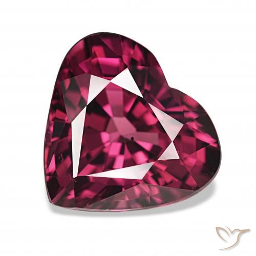 4.57ct Dark Purple Rhodolite Garnet, Heart, VS