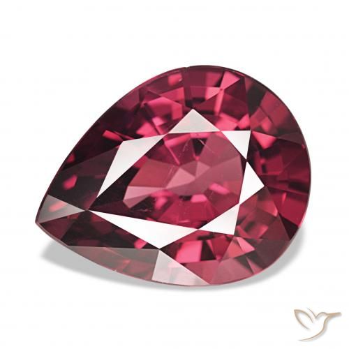 4.78 ct Purple Rhodolite Garnet Gemstone, Rhodolite Garnet Gem in Pear Facet Shape for Sale.