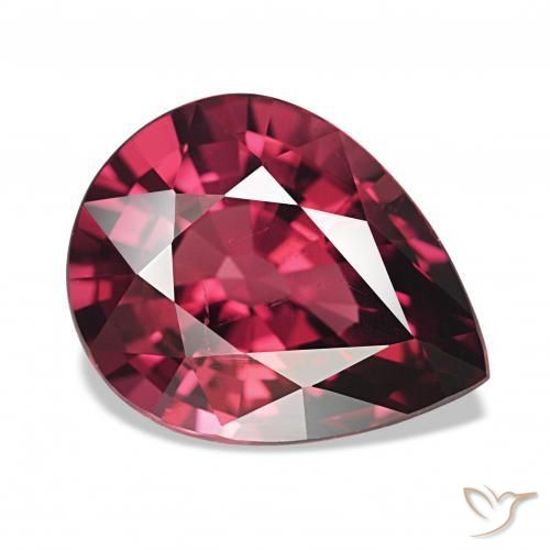 4.78 ct Purple Rhodolite Garnet Stone, Natural Rhodolite Garnet in Pear Facet Shape for Sale
