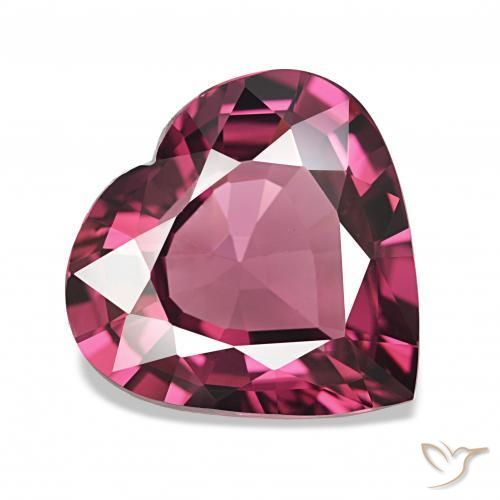 4.88 ct Purple Rhodolite Garnet Stone, Natural Rhodolite Garnet in Heart Facet Shape for Sale