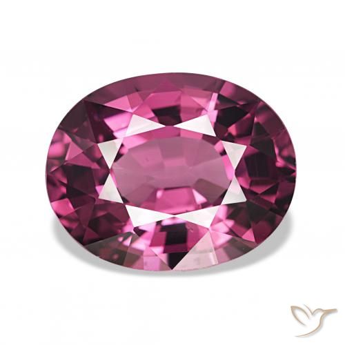 4.44 ct Purple Rhodolite Garnet Gemstone, Rhodolite Garnet Gem in Oval Facet Shape for Sale.