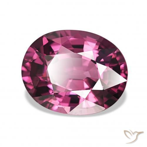 4.44 ct Purple Rhodolite Garnet Stone, Natural Rhodolite Garnet in Oval Facet Shape for Sale