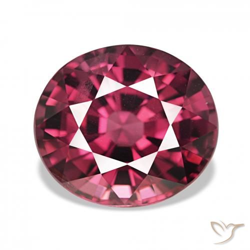 4.24 ct Purple Rhodolite Garnet Gemstone, Rhodolite Garnet Gem in Oval Facet Shape for Sale.