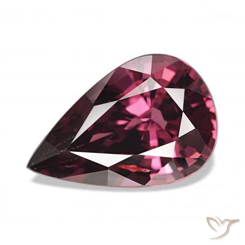 4.05ct Deep Purple Rhodolite Garnet, Pear Shape, VS