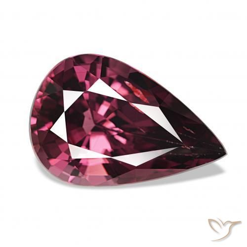 4.05 ct Purple Rhodolite Garnet Stone, Natural Rhodolite Garnet in Pear Facet Shape for Sale